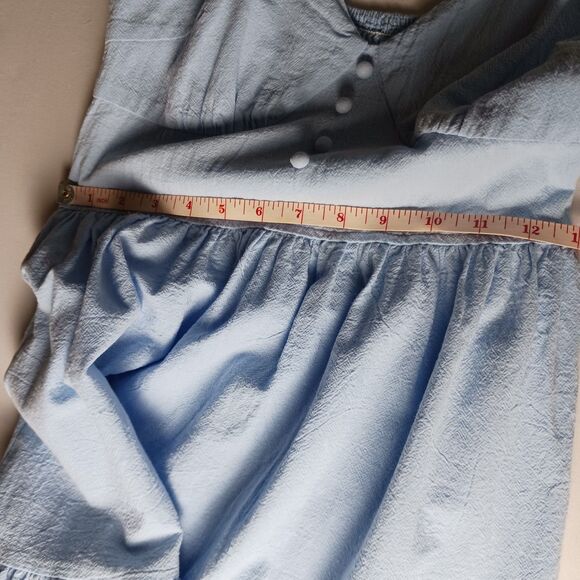 Zaful Dress Women's Size 4 Babydoll Mini Ruffled Light Blue Summer - Picture 10 of 10
